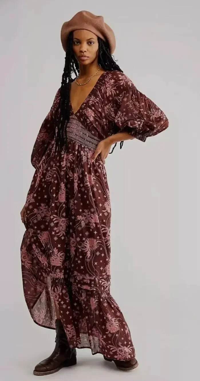 Free people brown golden hour Dress
